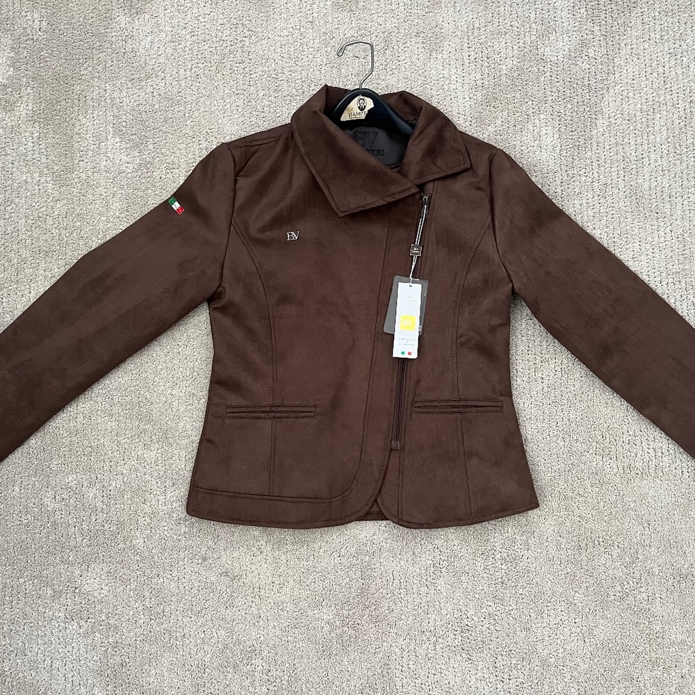 BV Clothing Suede Leather Jacket, Brand New